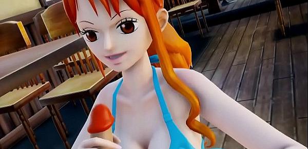  One piece nami and robin being fuck hard